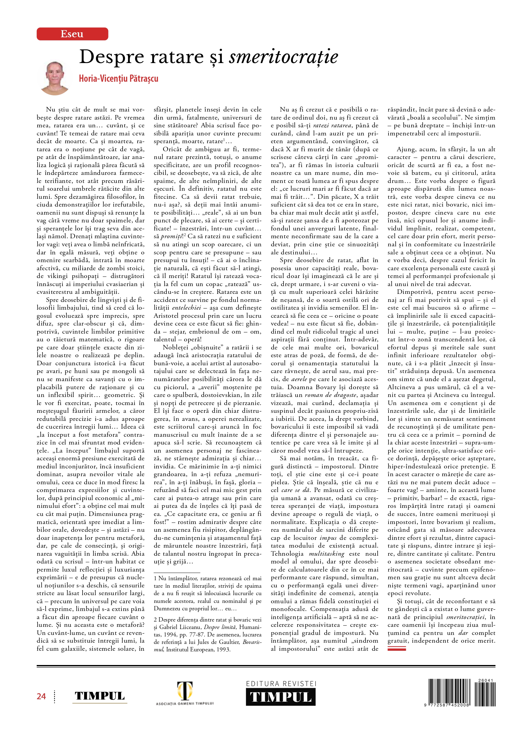 Despre ratare și smeritocrație
